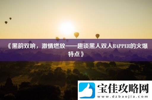 黑韵双响激情燃放——趣谈黑人双人RAPPER的火爆特点