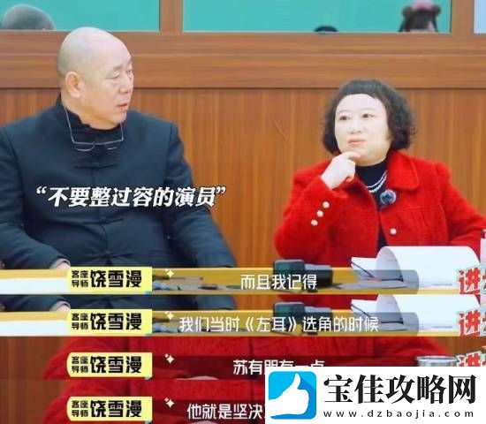 饶雪漫说苏有朋不用整过容的演员