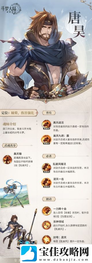斗罗大陆：逆转时空最强封号斗罗唐昊技能详细解析