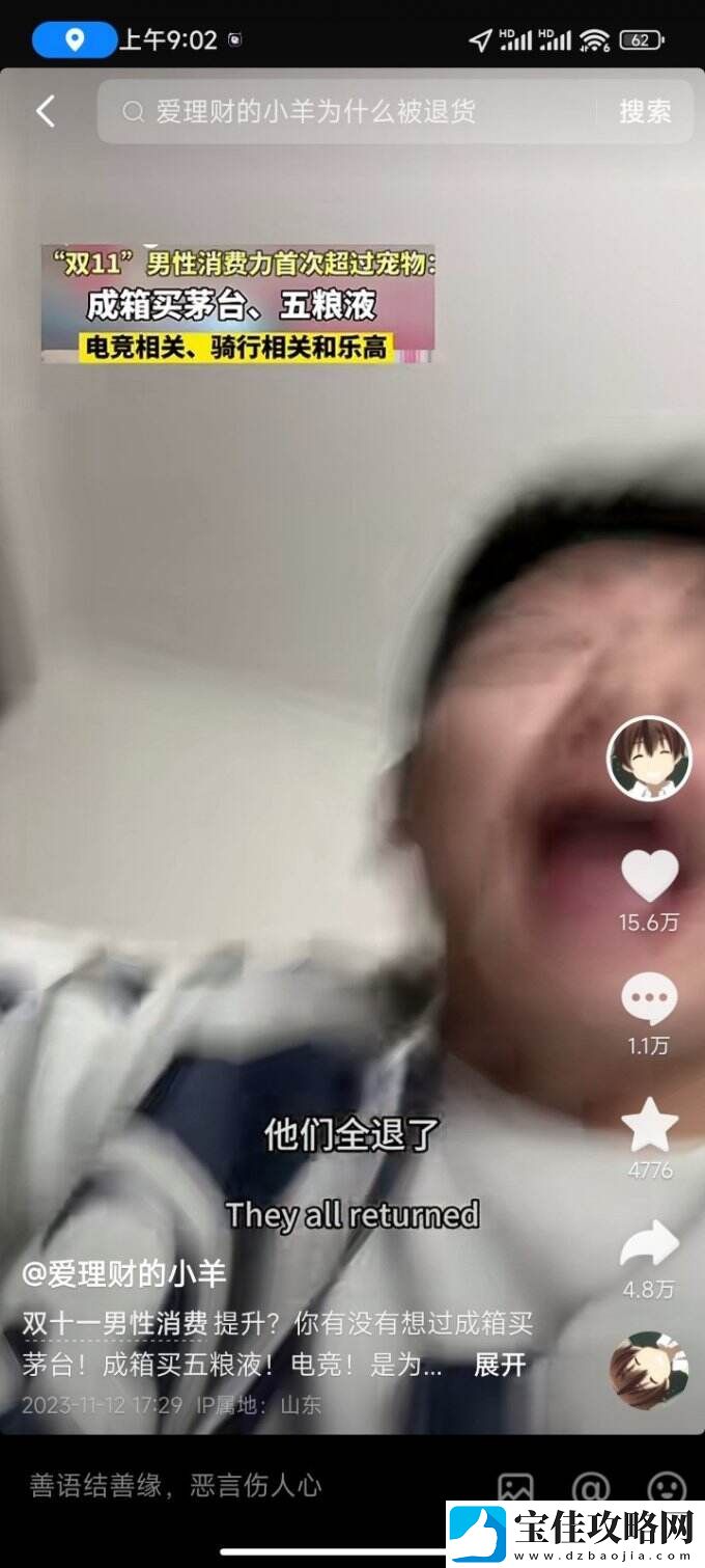 今年双11男性消费力首次超过宠物-股民：有没有一种可能今年数据不准